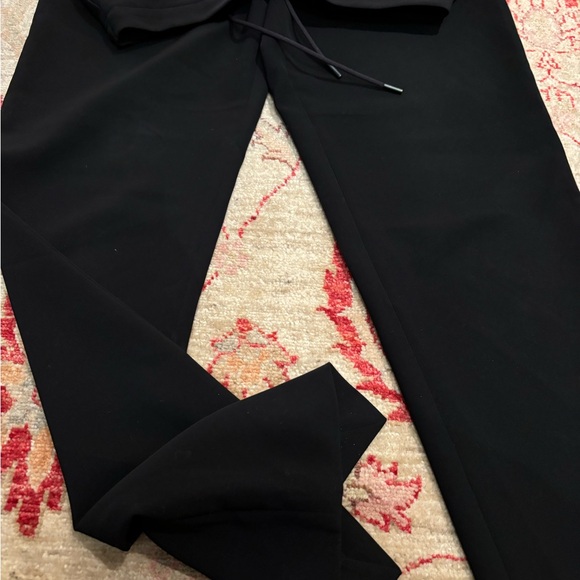 Alexander Wang Pull Cord Slit Bottom Black Pants - Picture 2 of 4